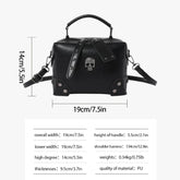 Studded Leather Punk Rock Rivet Chain Wallet Purse Crossbody Handbag